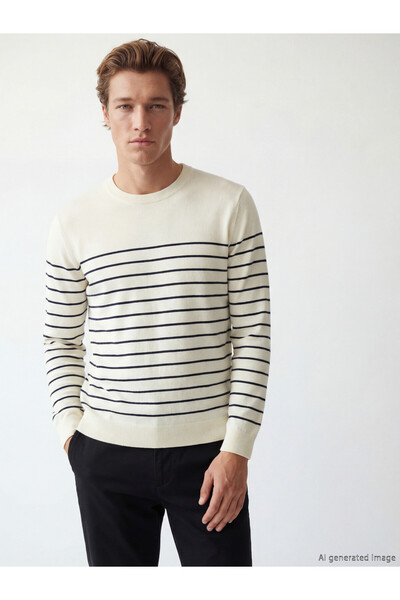 LC Waikiki Zero Roba Collar Striped Men's Knitwear Sweater from Uzg Store for...