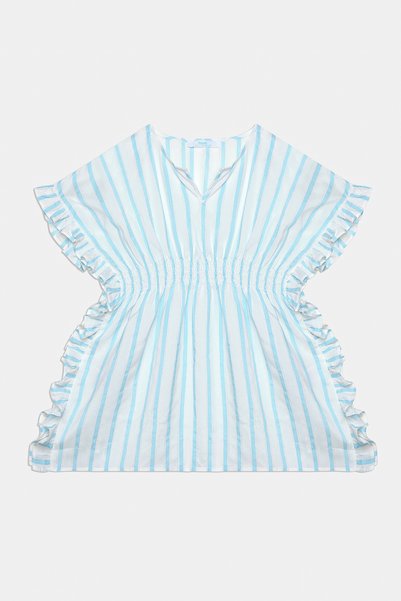 Penti Kız Çocuk Shinny Mint Rengi Çizgili Kaftan