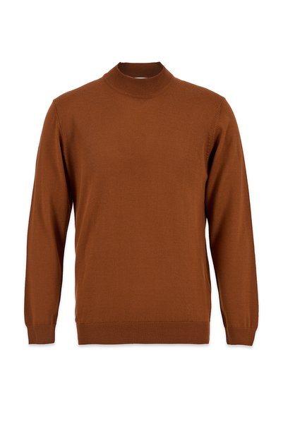 Kiğılı Half Turtleneck Regular Fit Wool Basic Knitted Sweater