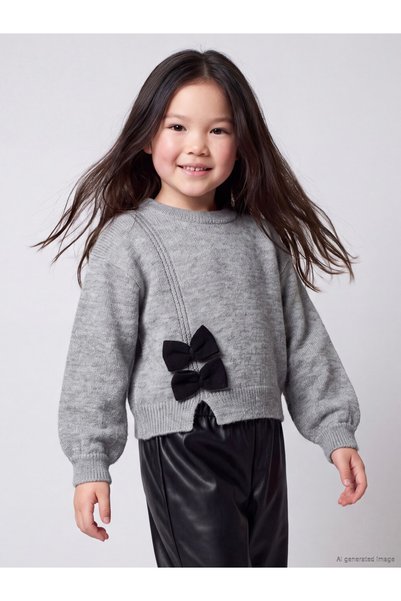 LC Waikiki Trendy Picks from Kübra Butik: Girls' Knit Sweater with Bow Detail...