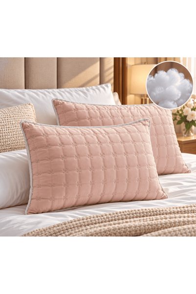 Pucioasa Fabrica Set 2 Perne Brodate Roz - 50x70cm | 4213-F