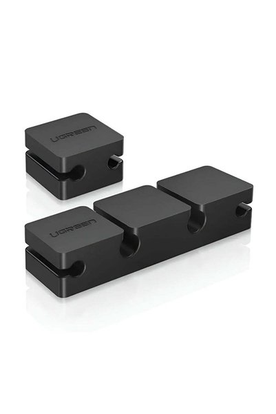 Ugreen Desk Cable Organizer (70585), 1+3 Mounts - Black