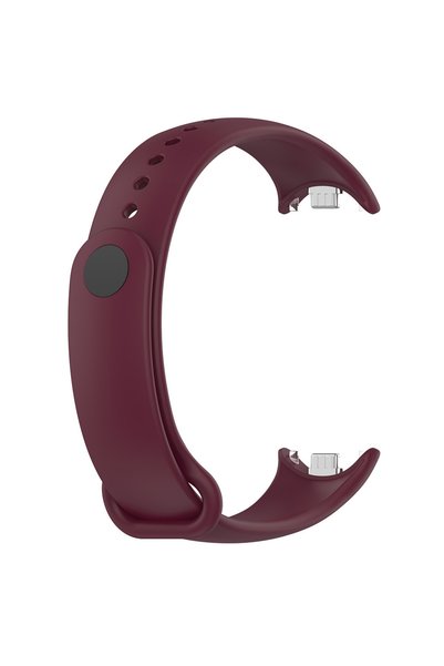 Dexmon Xiaomi Mi Band 8 Mi Band 9 Mi Band 10 Uyumlu Silikon Kordon Kayış Metal Pimli