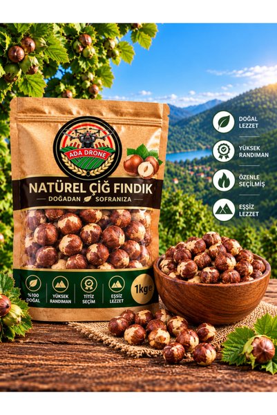 ADA DRONE DAMLA SULAMALI NATUREL ÇİĞ FINDIK 1 KG