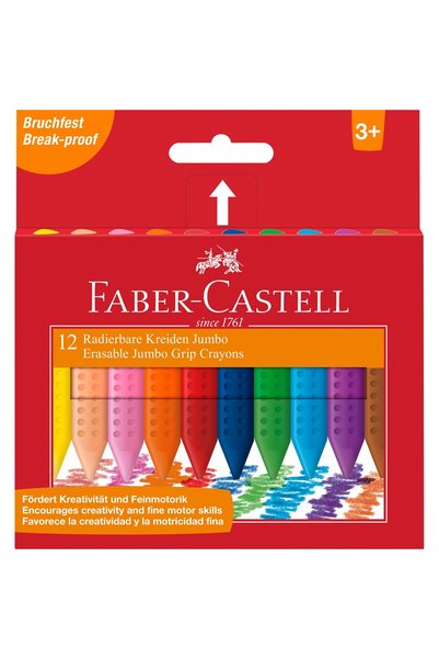 Faber Castell Creioane colorate din plastic 12 culori Jumbo Grip Faber-Castell