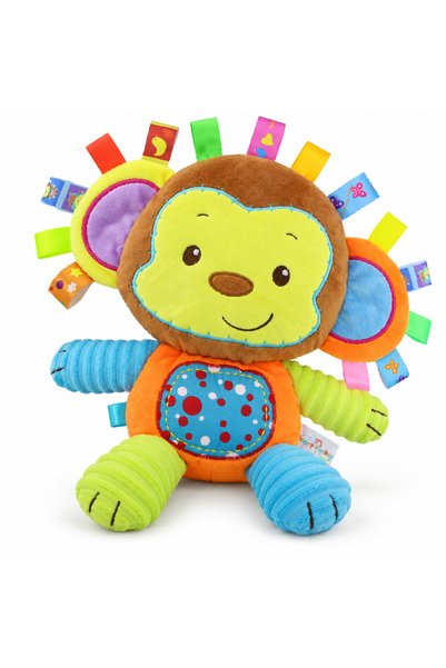 Malvys Сензорна играчка Плюшена маймунка Мимо 25 см, Образователна играчка за...