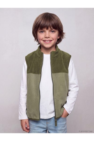 LC Waikiki Quality Parts from Çelebi Store Upright Roba Collar Boys' Vest