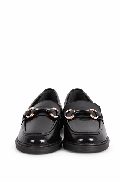 trender 69-706 Black Women's Loafer Shoes 27Ksd9000004