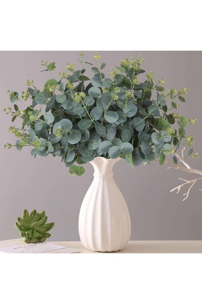MD Aspiz Flowers Yapay 16 Dallı Lüx Okaliptus Bitkisi Saksısız