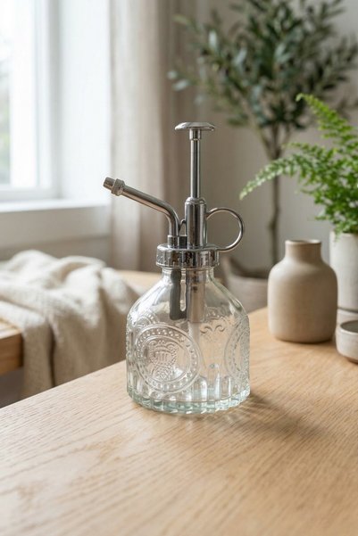 Binbirdemet Vintage Glass Plant Watering Bottle - Transparent