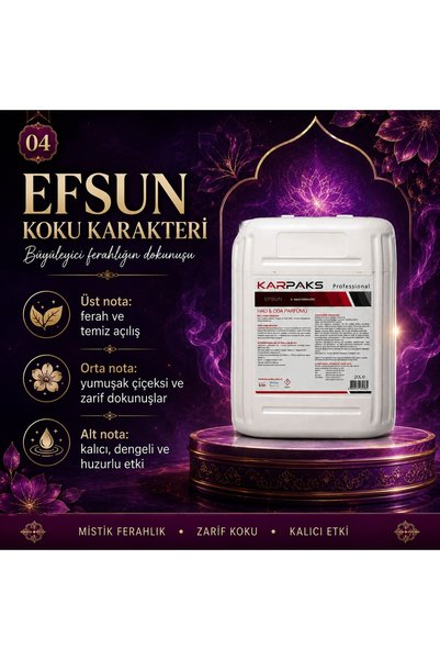 KARPAKS Efsun Halı ve Oda Parfümü 20 L Profesyonel Büyük Boy Zarif Ferah Koku