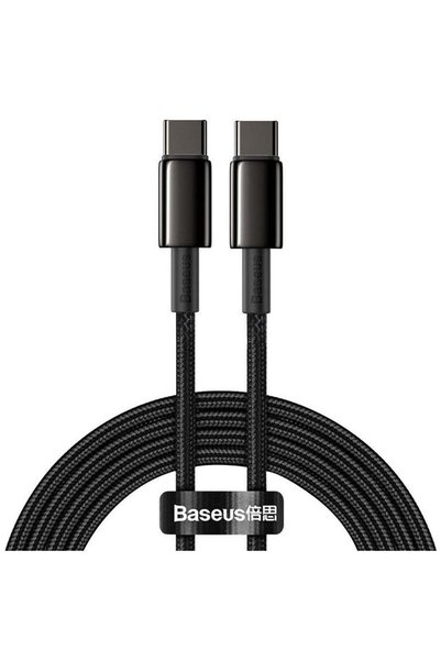 Baseus Cablu de date Baseus Tungsten Gold, 2 x USB Type-C, Power Delivery 100...