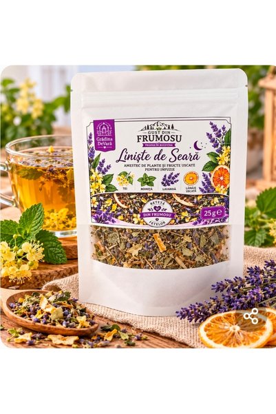 GUST DIN FRUMOSU Ceai Liniște de Seară 25 g – Gust din Frumosu, Amestec de Te...