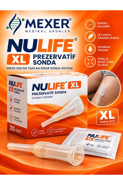 Nulife U-Drain Prezervatif Sonda XL 35MM (1 adet)