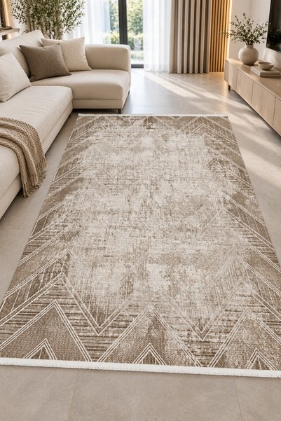 ünalcarpet 4 Metrekare - 6 Metrekare Bambu Tarz Modern Dokuma Salon Oturma Od...