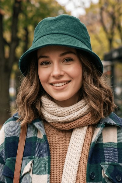 Sofist İstanbul Pălărie unisex verde caldă, cu textura moale, pălărie groasă,...