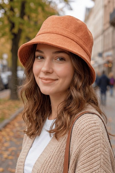 Sofist İstanbul Camel Unisex Soft-Textured Thick Bucket Hat Camel Cashmere Th...