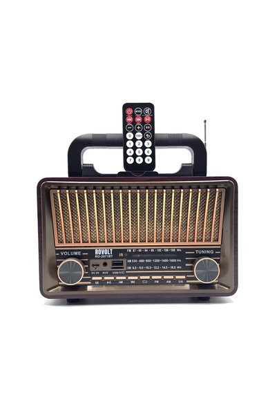 Rovolt Radio portabil vintage NS-2071BT — Bluetooth, TWS, USB/TF, FM/AM/SW, T...