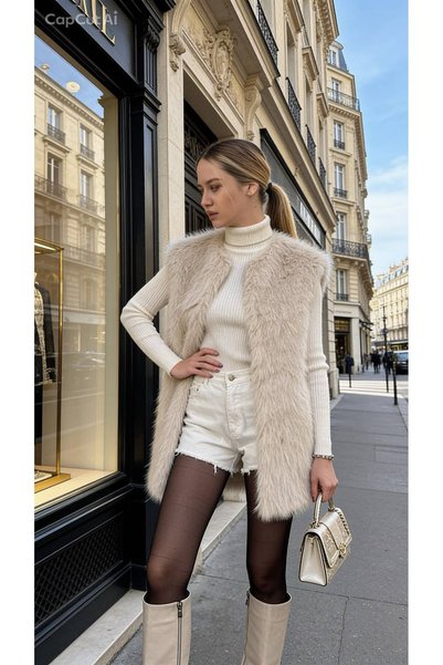 LORE MİEL Feather Vest