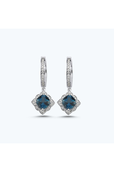 Altınbaş Pırlanta London Blue Topaz Küpe