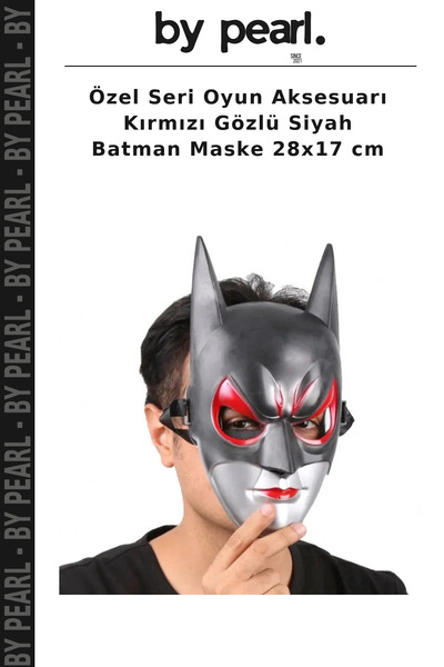 Generic Brand Special Edition Gaming Accessory: Black Batman Mask with Red Ey...