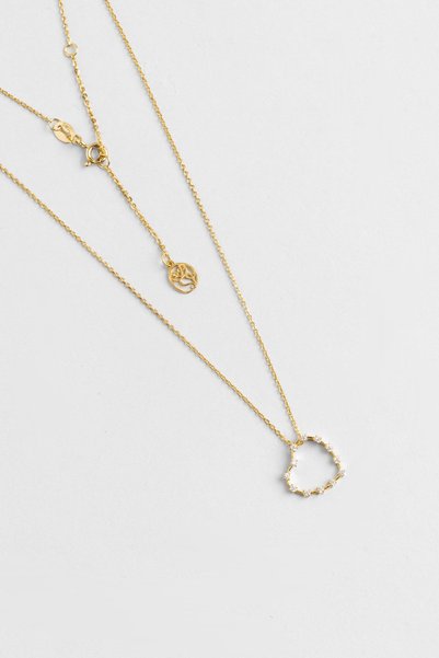 So CHIC... Love 18 Ayar Sarı Altın Kaplama 45 Cm Gümüş Kalp Kolye