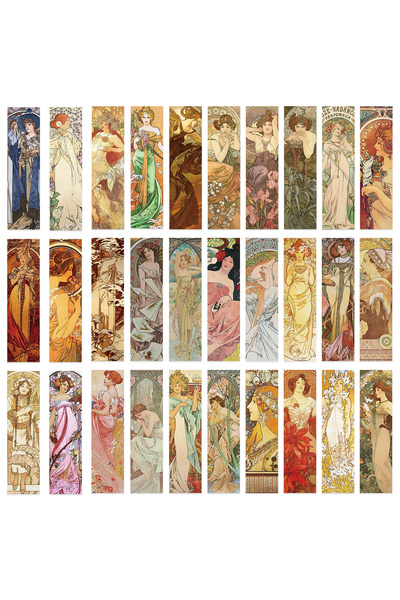 Choice 30pcs 30pcs Mucha Bookmarks Classic Painting Gifts Art Set Creative Bo...
