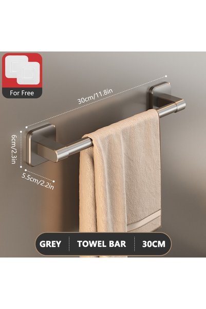Choice1 30CM Towel Holder Space Aluminum No Drilling Bathroom Towel Organizer...