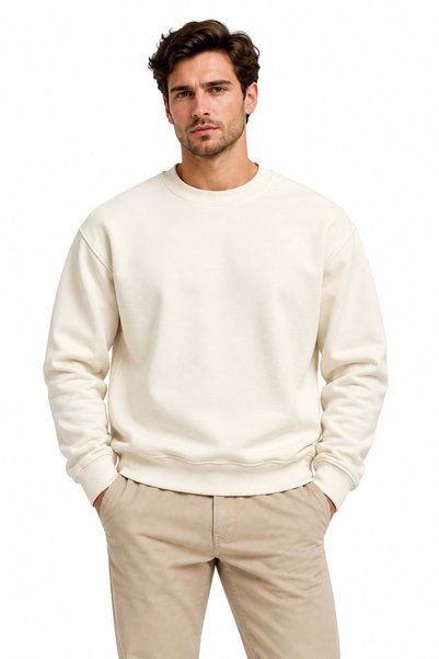 Mavi M0S20091 Bisiklet Yaka Sweatshirt Erkek Sweatshirt BEJ