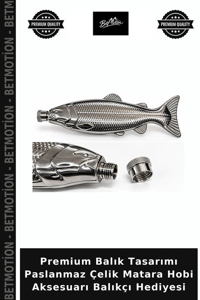 Generic Brand Fish Design Stainless Steel Flask Hobby Accessory Pocket Flask ...