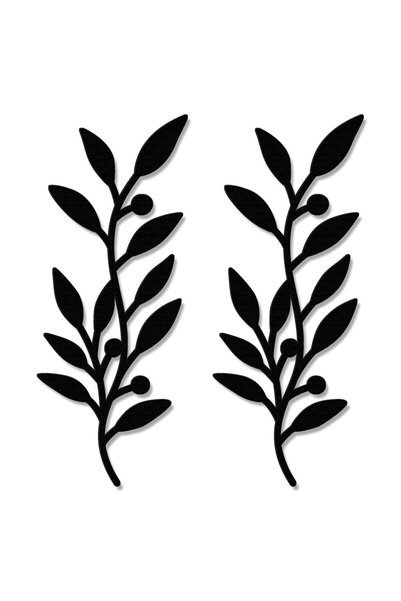 Arabest Wooden Wall Decor, 2 Pieces, Olive Branch Leaf Sign, Farmhouse Style,...