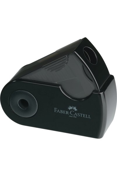 Faber Castell Απλή Πλαστική Ξύστρα Μολυβιών SLEEVE-MINI Μαύρη FABER-CASTELL