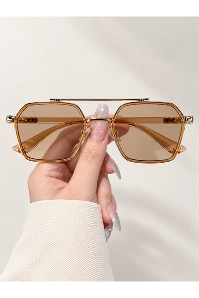 LOOKUP NEW Henry Gold Frame Rose Glass Rectangular Square Uv400 Unisex Style ...