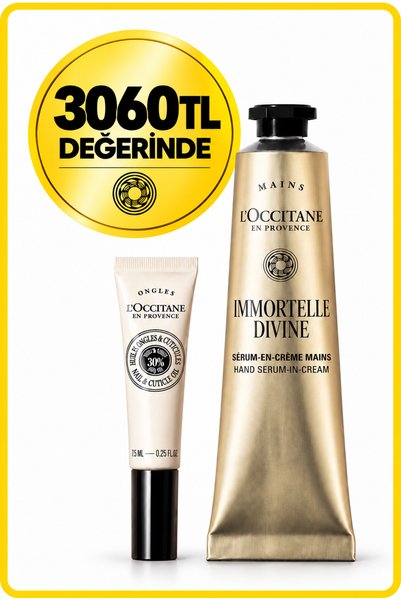 L'Occitane Immortelle Shea Yaşlanma Karşıtı El Kremi ve Tırnak Bakım İkilisi,...