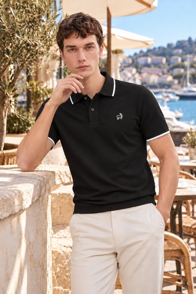 AJ X GF Premium Men's Polo Collar T-Shirt Montana