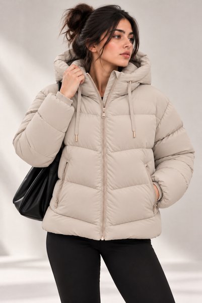 Modayıldızlar Side Pocket Zippered Winter Coat