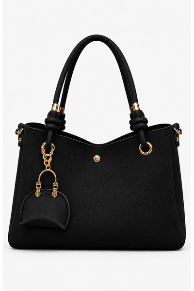 Neli Elegant Γυναικεία τσάντα από σουέντ με λεπτομέρειες αξεσουάρ