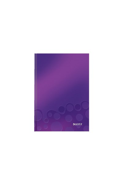 Leitz Office Notebook A5 Squared Purple Cardboard Cover Wow