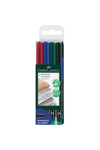 Faber Castell Set de markere permanente 4 M Multimark Faber-Castell