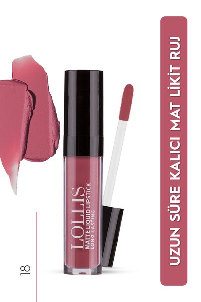 Lollis Matte Liquid Lipstick Mat Likit Ruj Uzun Süre Kalıcı 18
