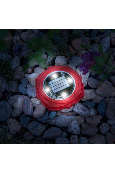 Alista Home Lampă solară de grădină LED roșie și albă rece, iluminat exterior...