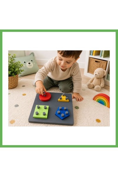 TheGencoo 3D Printed Montessori Shape Matching Game - Educational Fine Motor ...