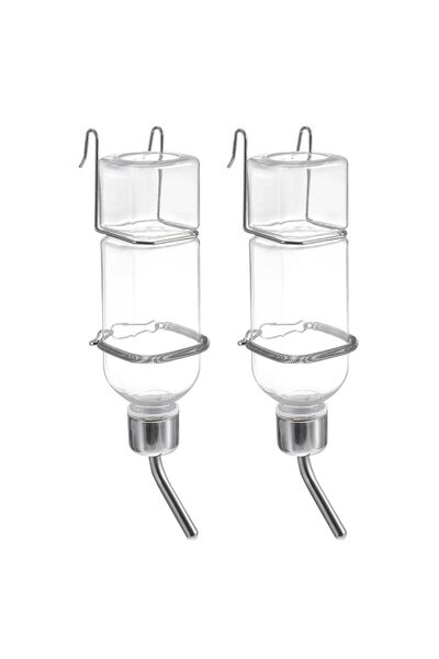 SYOSI Small Animal Water Bottle 2 Pack, 350ml Hanging Water Dispenser with St...