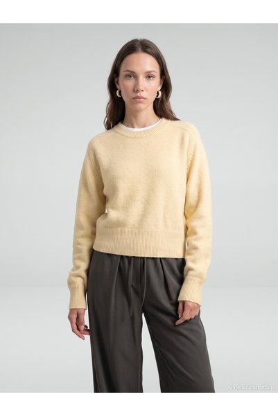 Dilvin 10884 Wool Blend Crew Neck Sweater