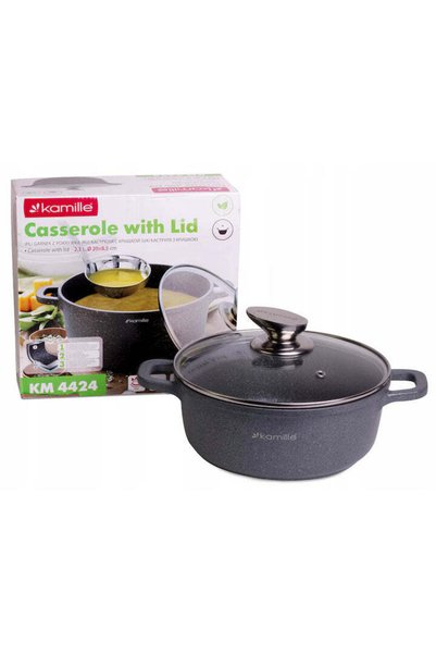 Kamille Oală cu capac de sticlă 2.3L