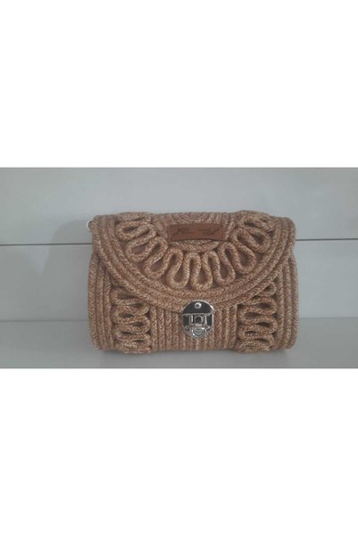 MTG JÜT TASARIM Sümbül Model Crossbody Jute Wicker Cord Strap Handmade Should...