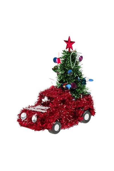 OEM Ornament brad de Crăciun Camion 3D Merry Christmas cu beteală 13 cm, pent...