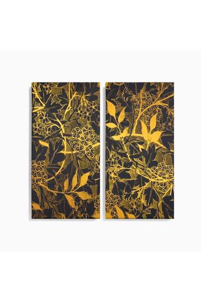 Luxcanva Set 2 Tablouri Canvas Flower Branch 140x140 cm (2 x 70x140) pe Sasiu...