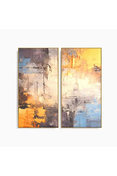 Luxcanva Set 2 Tablouri Canvas Hotarul Nevazut 140x140 cm (2 x 70x140) cu Ram...