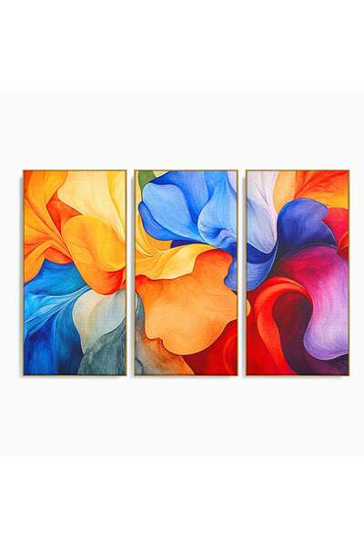 Luxcanva Set 3 Tablouri Canvas Fantezie Abstracta 180x120 cm (3 x 60x120) cu ...